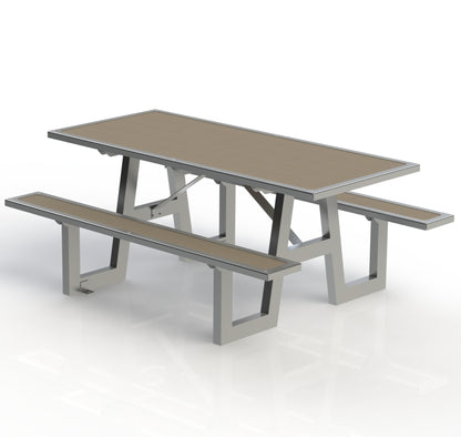 Table pique-nique de 72'' - Insertion de plastique recyclé