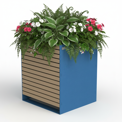 Bac à fleurs avec plantes d'ombre